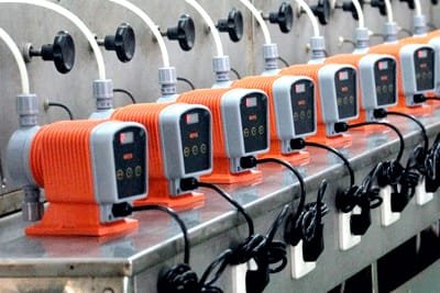 shows Signal Controlled Chemical Dosing Pumps Manufactured by WRS Signal Controlled Chemical Dosing Pumps