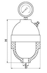 Pulsation Dampener 2 WRS pulsation dampener LGMQ Dimension